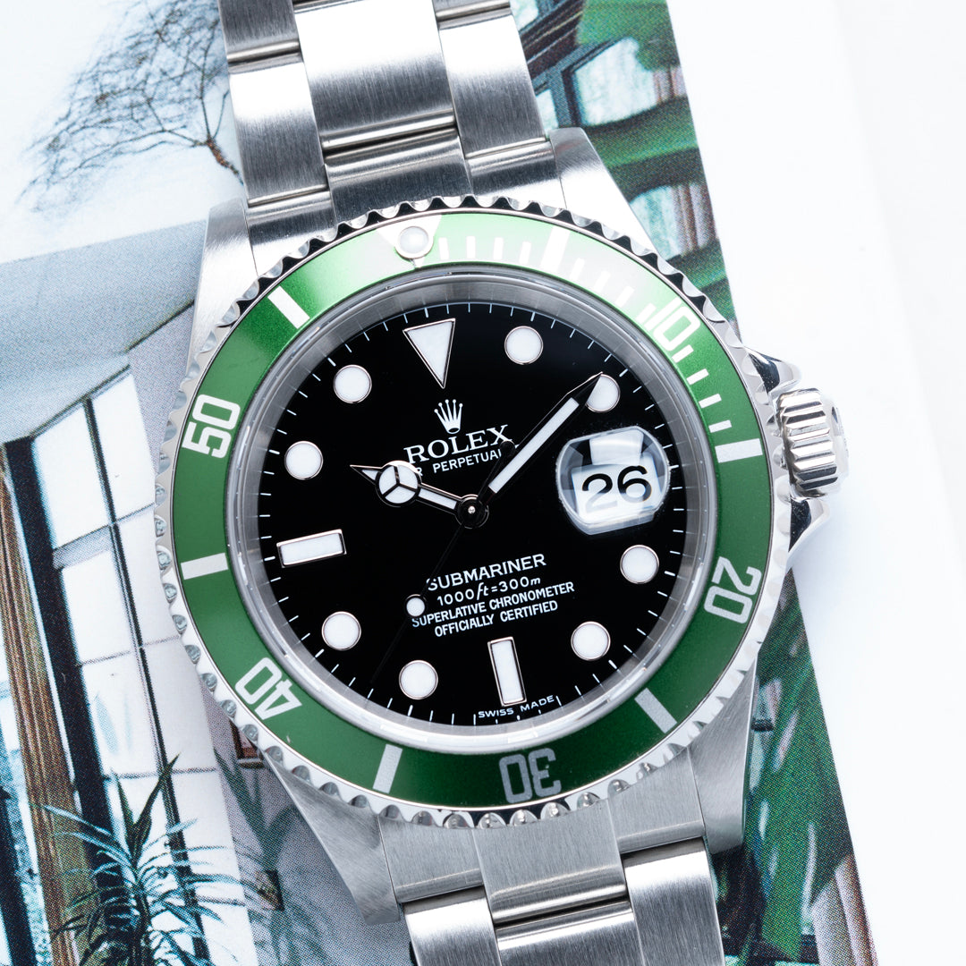 2006 Rolex Submariner Date "Kermit" Ref. 16610LV with Box & Papers