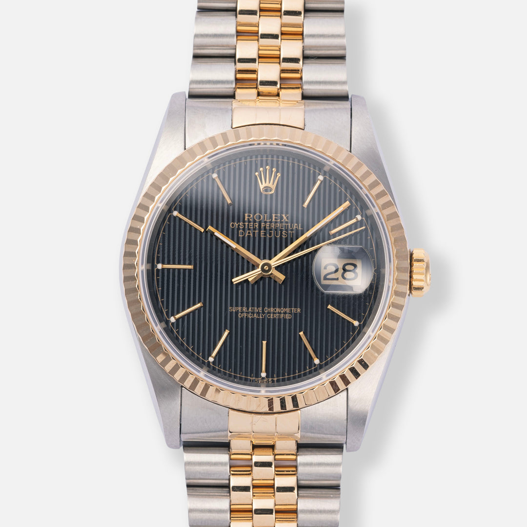 1996 Rolex Datejust 16233 with Black Tapestry Dial
