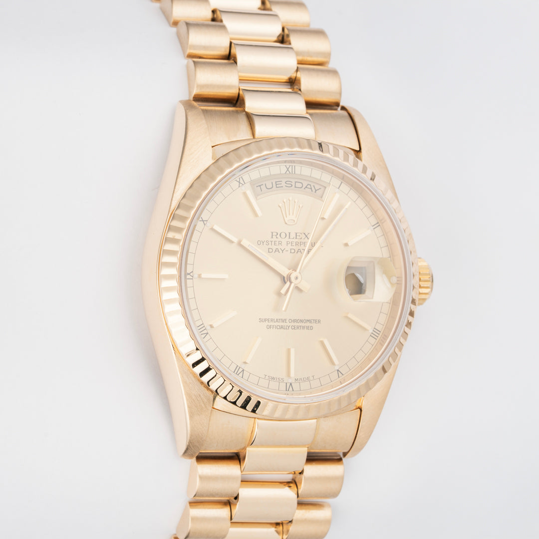 1990 Rolex Day-Date Ref. 18238 with Box & Service