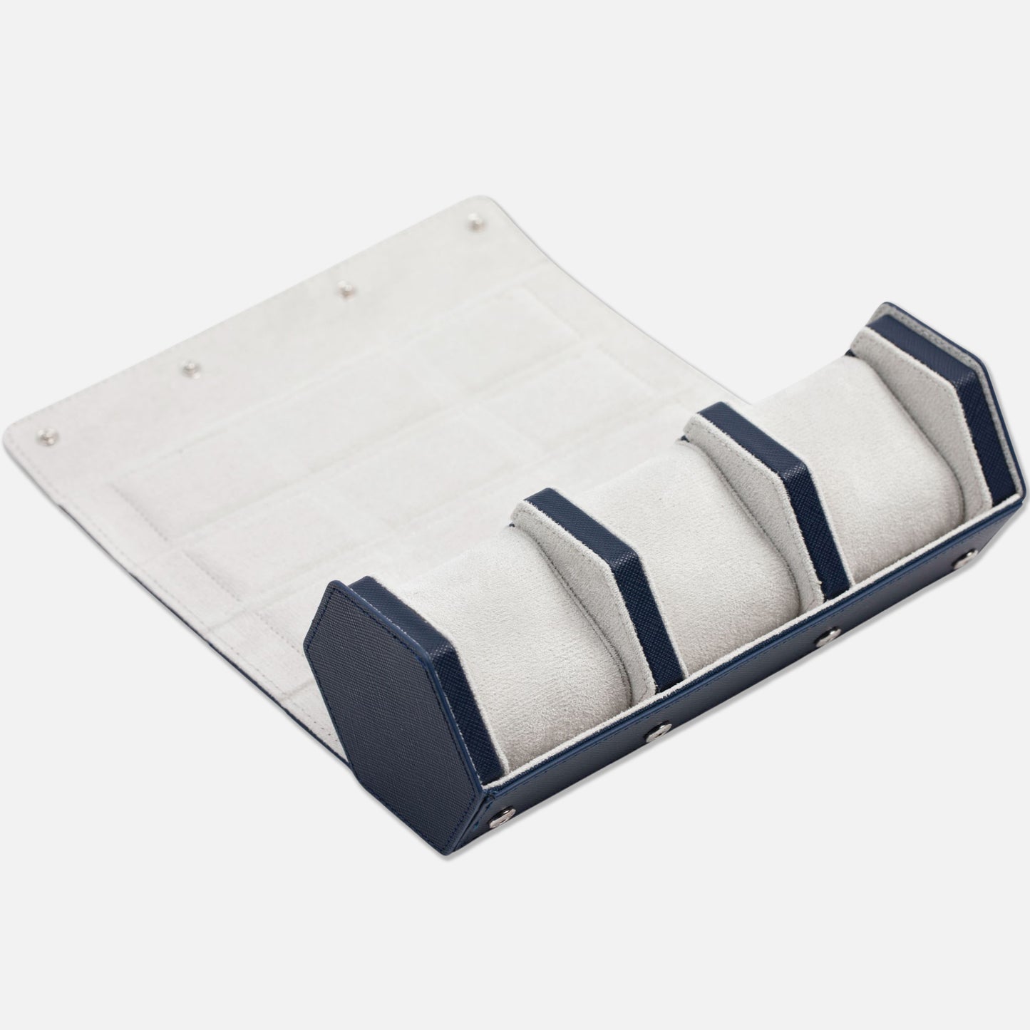 The Hex Leather Three Watch Roll