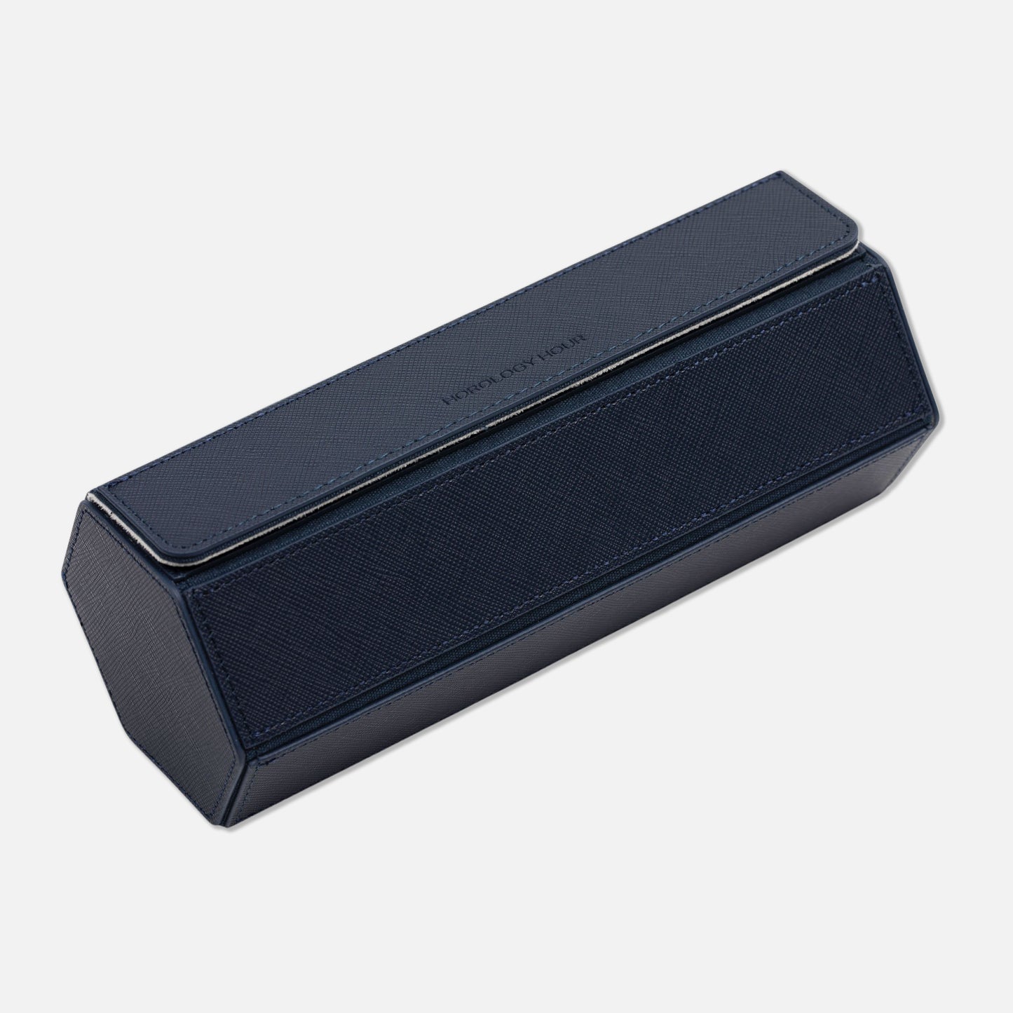 The Hex Leather Three Watch Roll