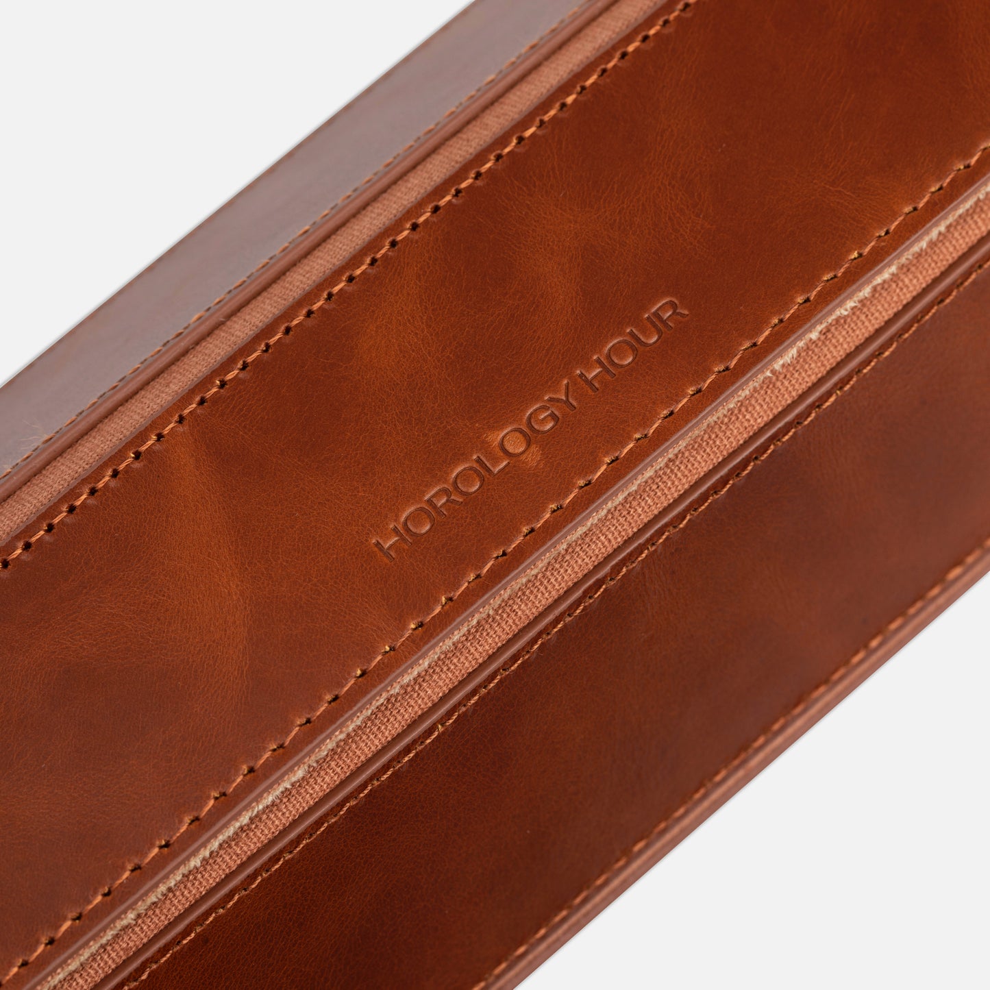 The Hex Leather Three Watch Roll