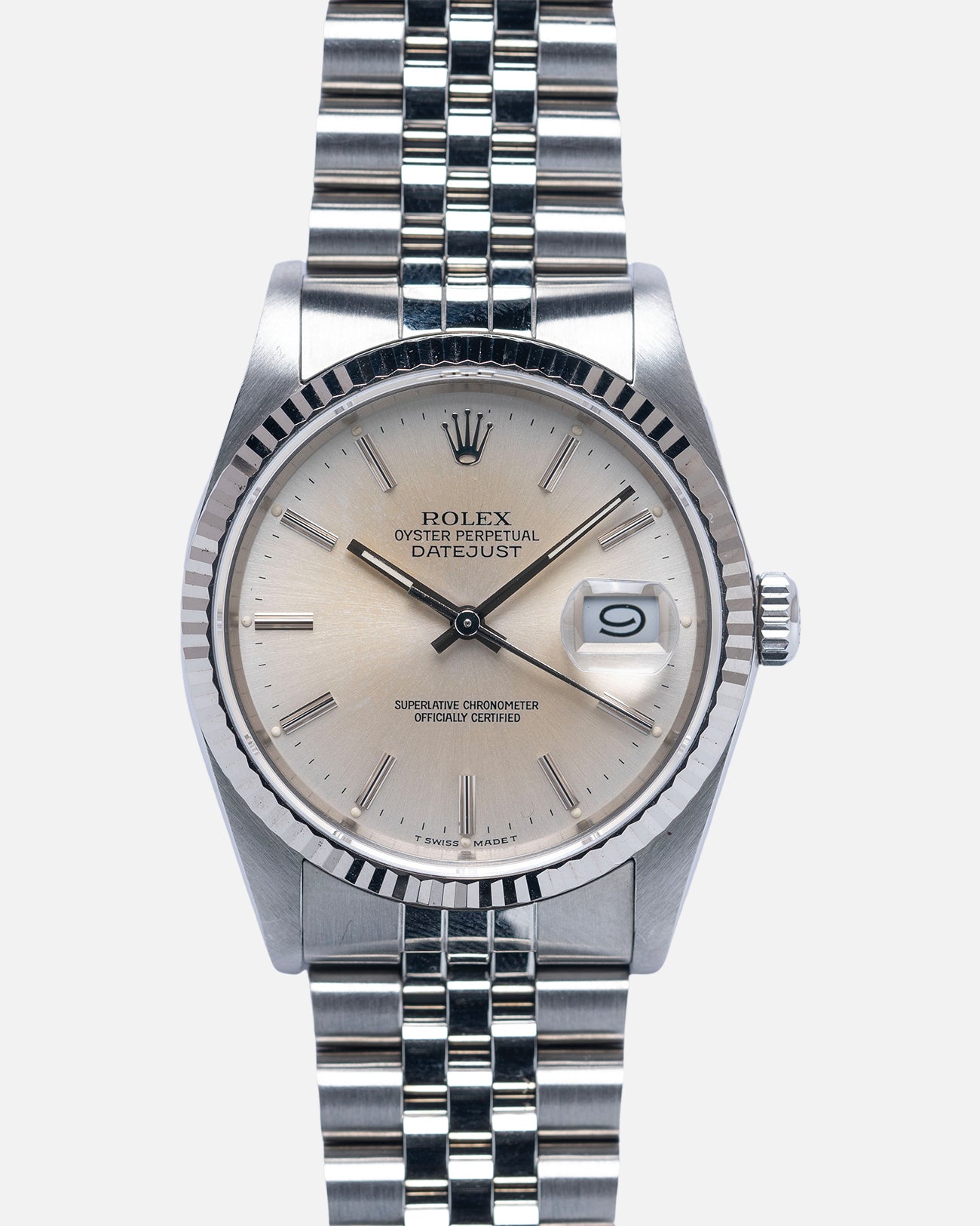 forværres Quilt mynte 1989 Rolex Datejust Ref. 16234 with Silver Stick Dial – Horology Hour
