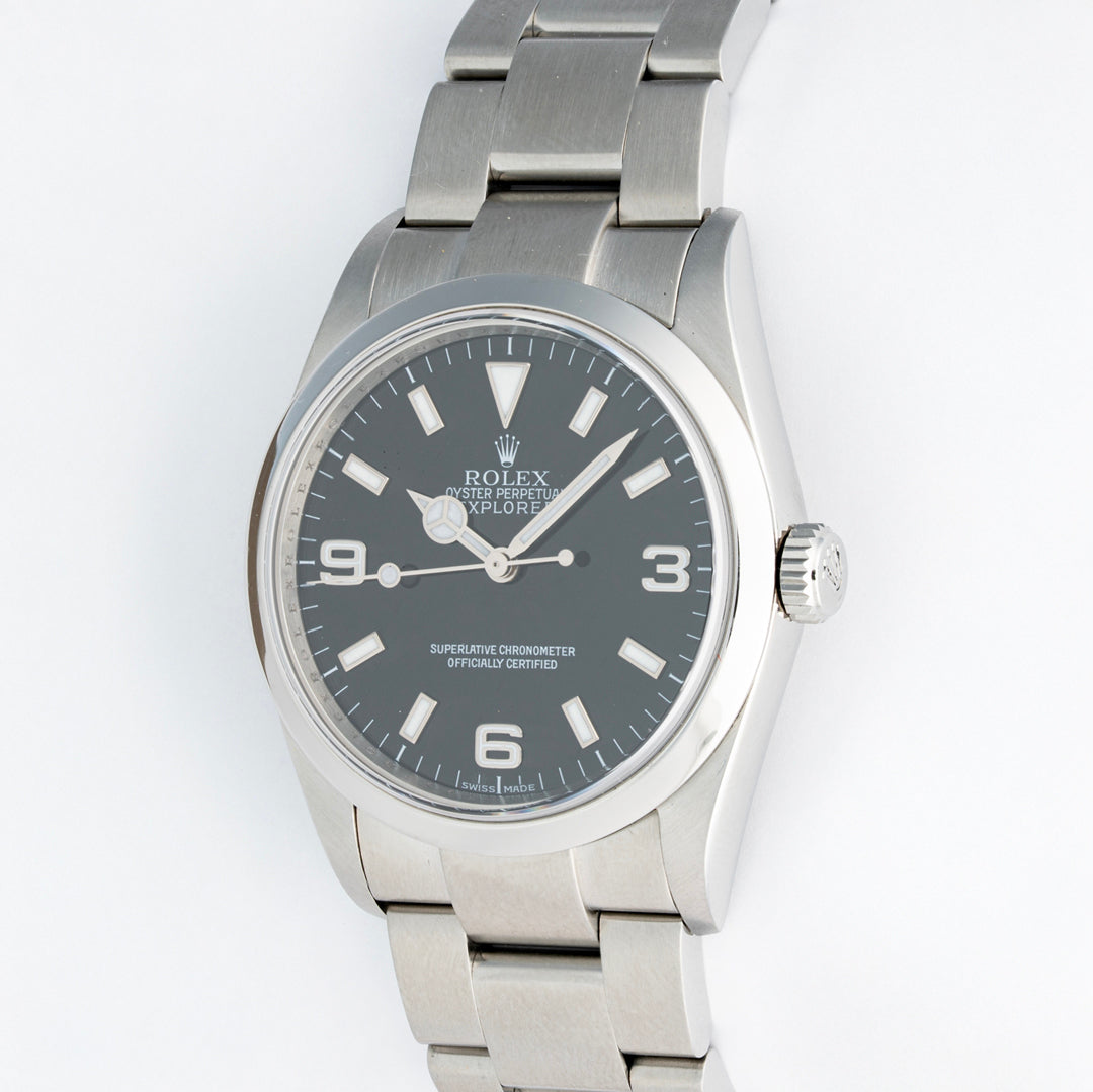 2007 Rolex Explorer 'Engraved Rehaut' Ref. 114270 with Box & Papers