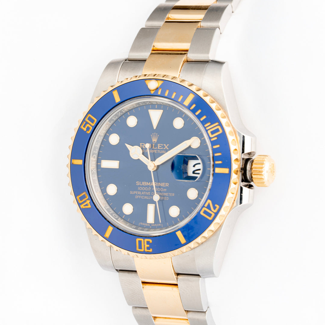 2017 Rolex Submariner Date 'Bluesy' Ref. 116613LB with Box & Papers