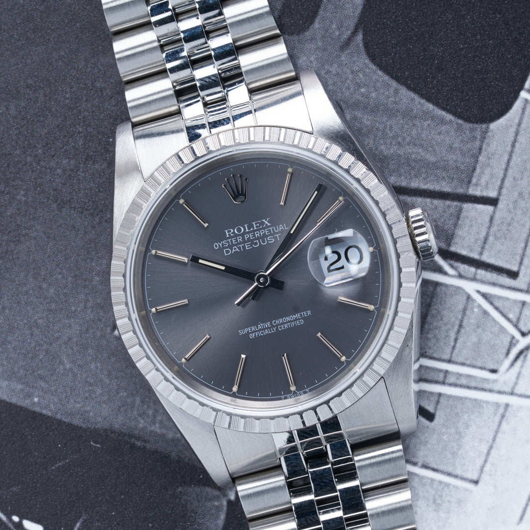 1990 Rolex Datejust Ref. 16220 with Grey Dial