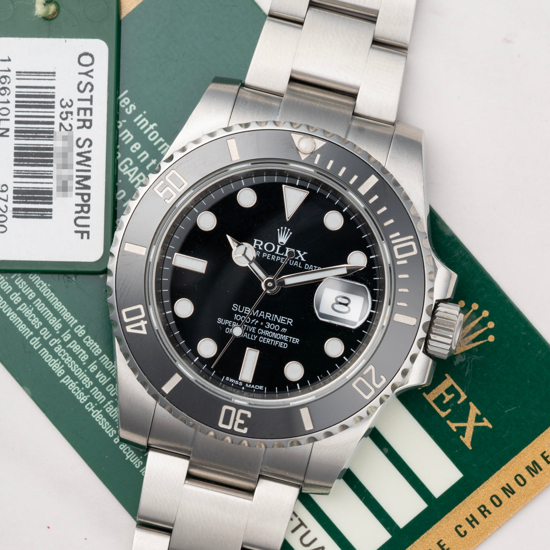 2015 Rolex Submariner Date Ref. 116610LN with Papers