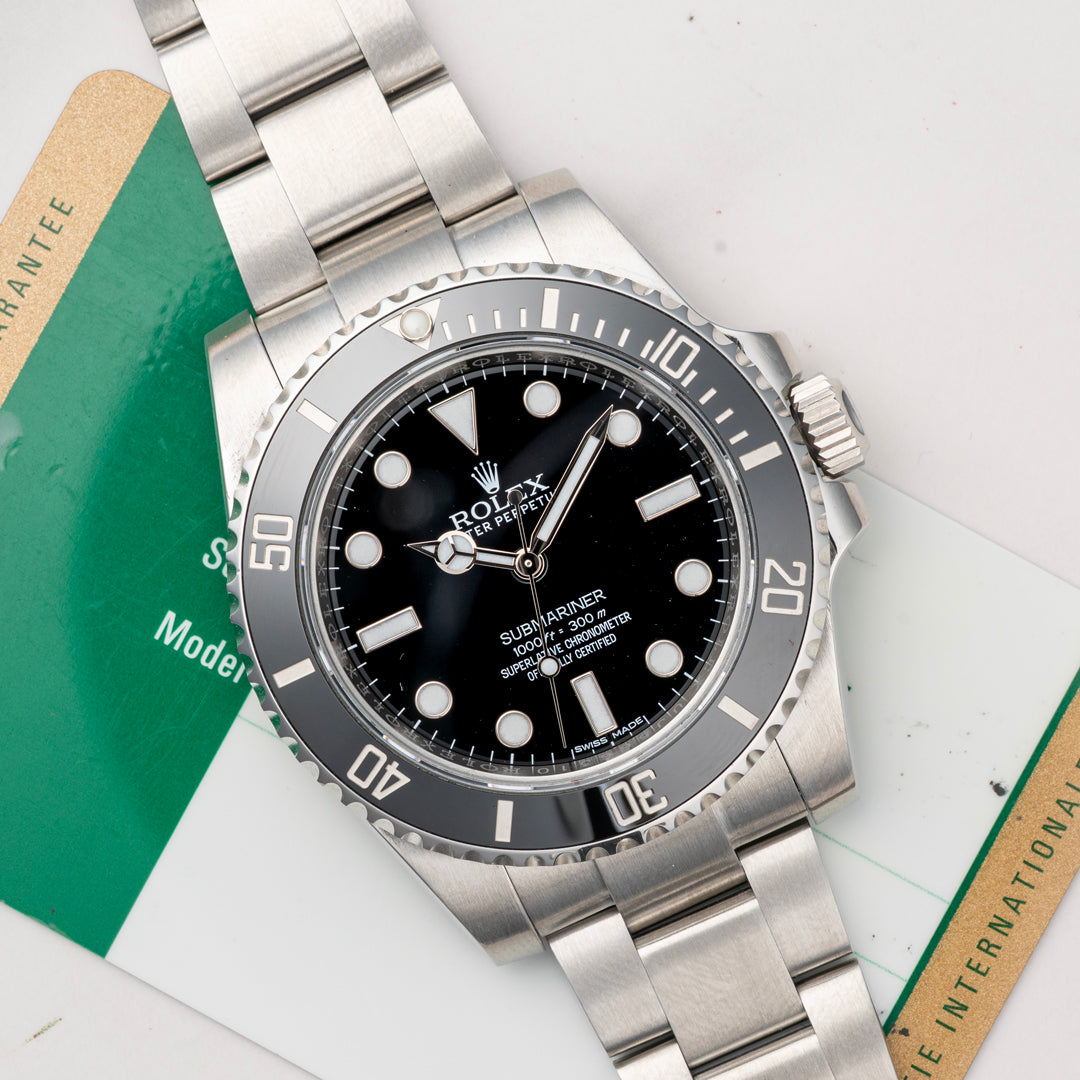 2017 Rolex Submariner Ceramic Ref. 114060 with Papers