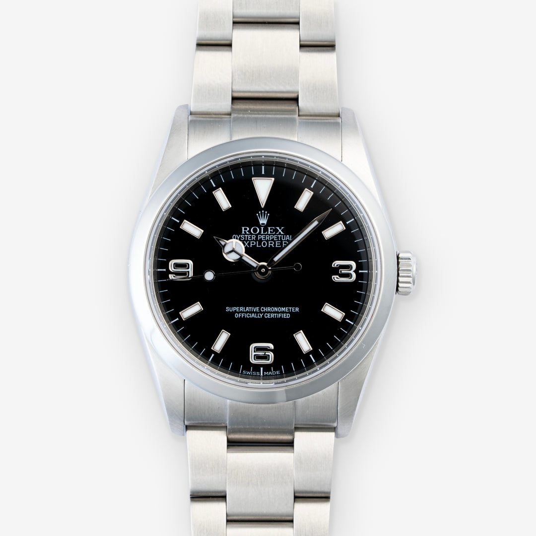 2007 Rolex Explorer 'Engraved Rehaut' Ref. 114270 with Box & Papers