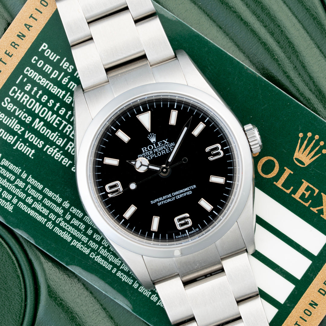 2007 Rolex Explorer 'Engraved Rehaut' Ref. 114270 with Box & Papers