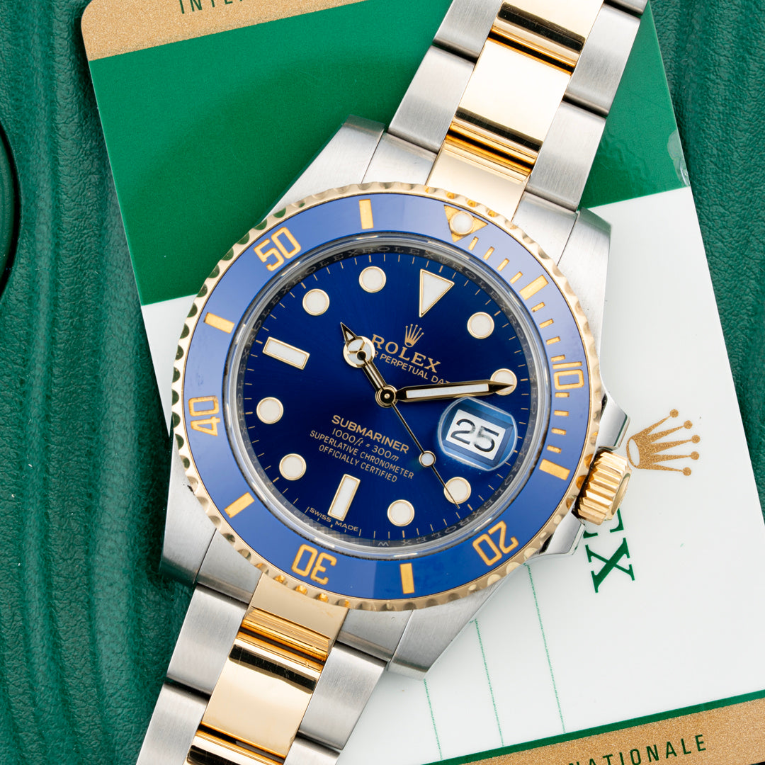 2017 Rolex Submariner Date 'Bluesy' Ref. 116613LB with Box & Papers