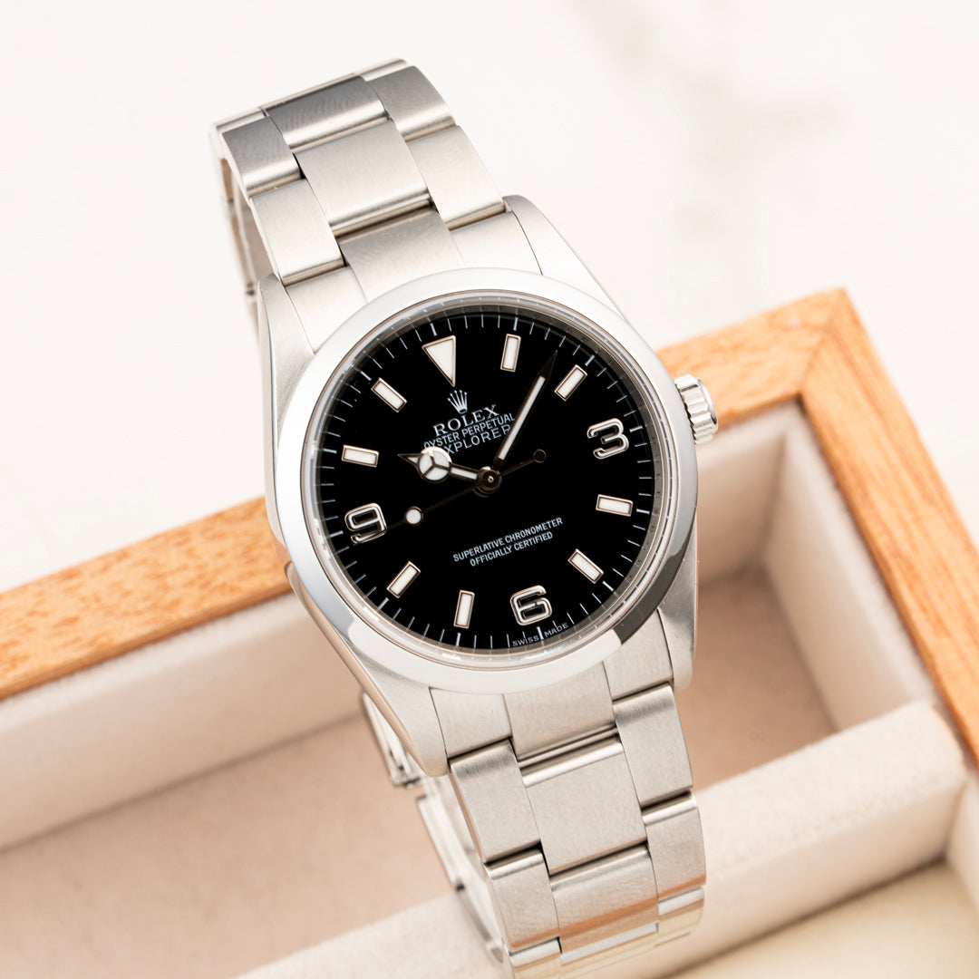 2007 Rolex Explorer 'Engraved Rehaut' Ref. 114270 with Box & Papers