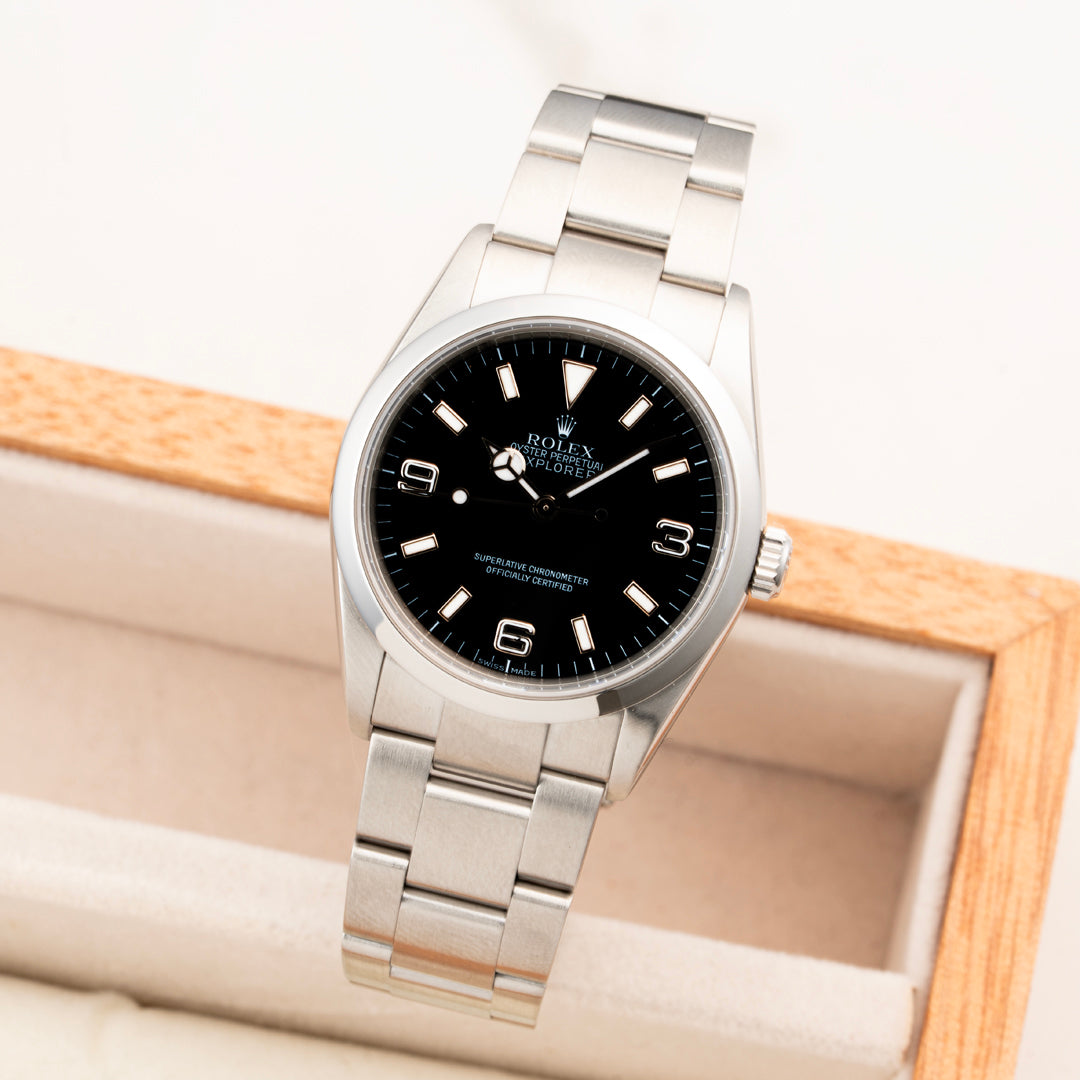 2007 Rolex Explorer 'Engraved Rehaut' Ref. 114270 with Box & Papers