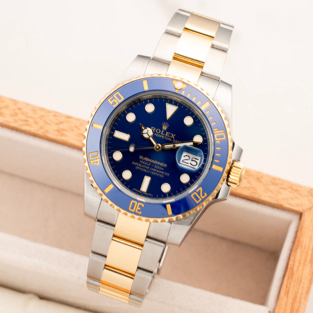 2017 Rolex Submariner Date 'Bluesy' Ref. 116613LB with Box & Papers