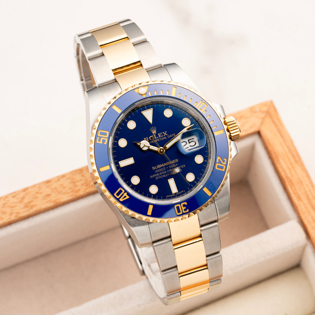 2017 Rolex Submariner Date 'Bluesy' Ref. 116613LB with Box & Papers