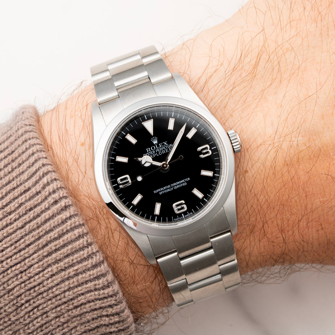 2007 Rolex Explorer 'Engraved Rehaut' Ref. 114270 with Box & Papers