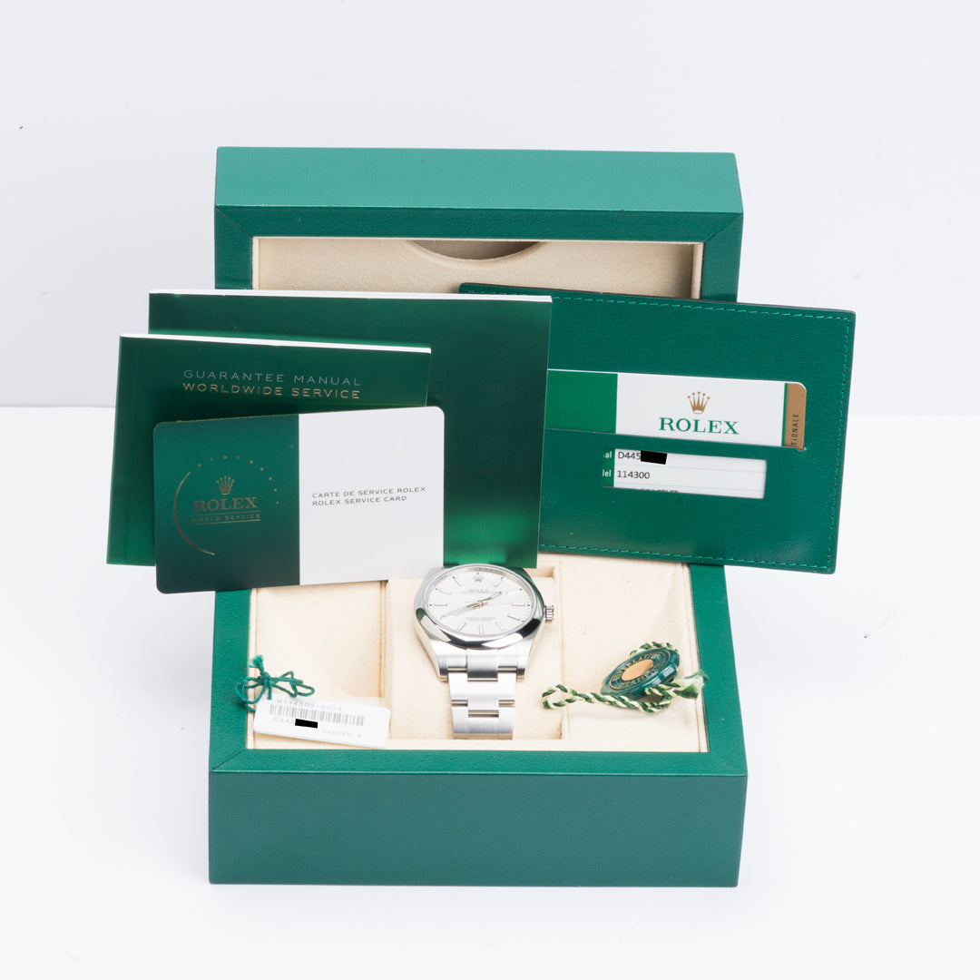 2019 Rolex Oyster Perpetual Ref. 114300 with Box & Papers