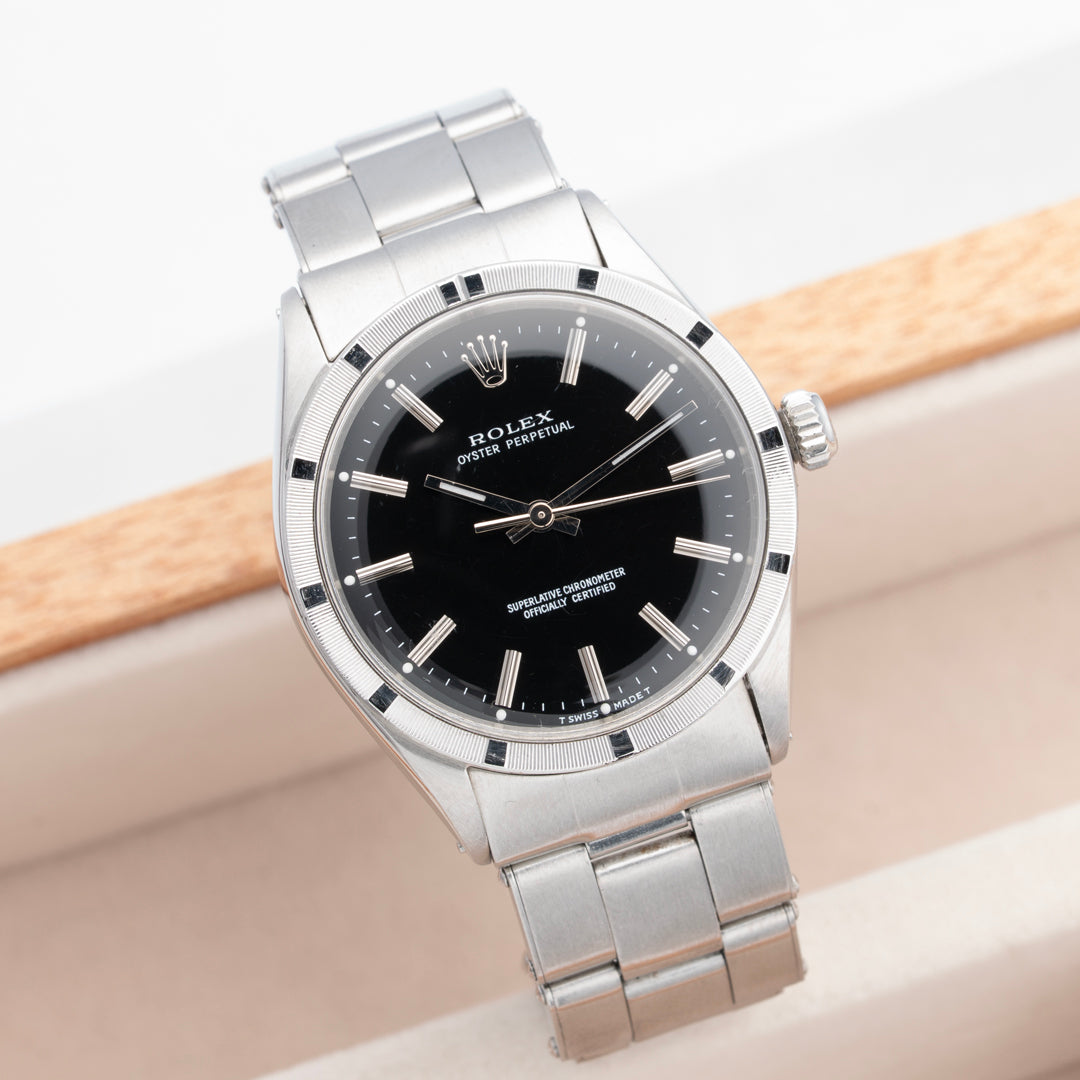 1969 Rolex Oyster Perpetual Ref. 1007 Black Gilt Dial