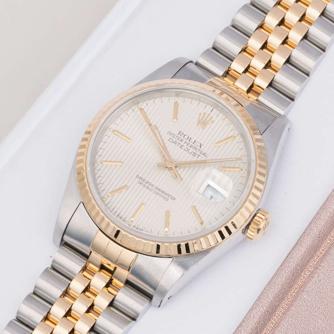 1989 Rolex Datejust Ref. 16233 with Silver Tapestry Dial