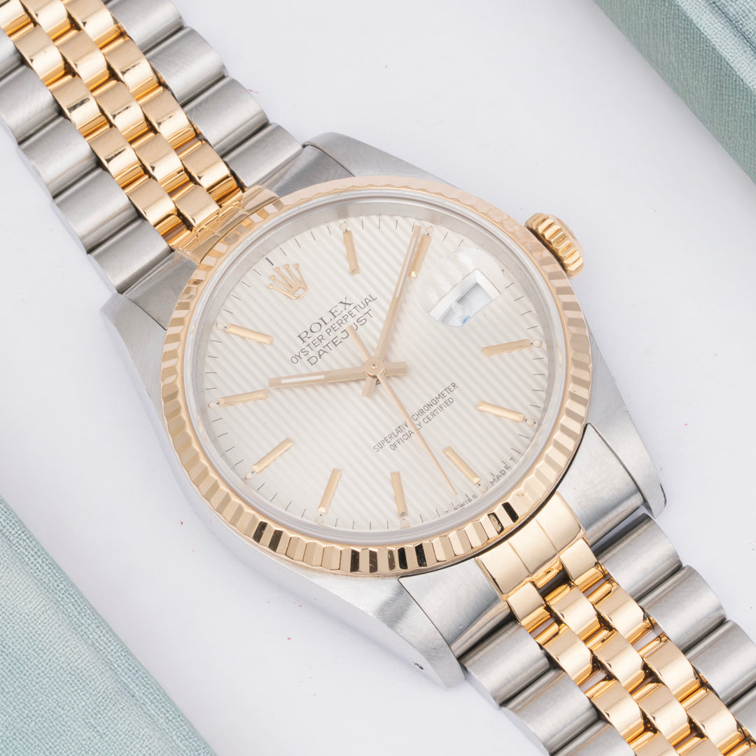 1989 Rolex Datejust Ref. 16233 with Silver Tapestry Dial