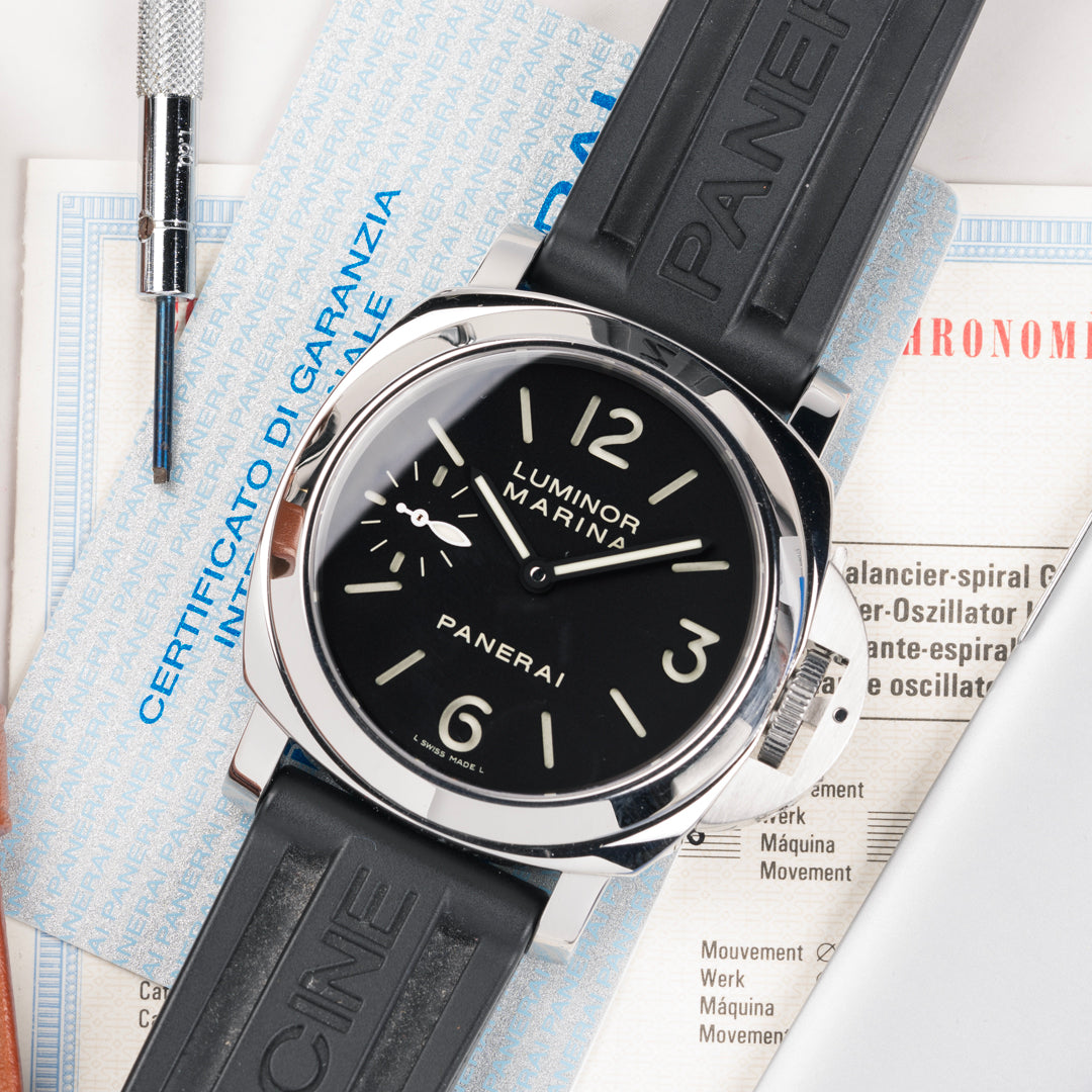 2005 Panerai Luminor Marina Ref. PAM00111 with Box Papers HorologyHour