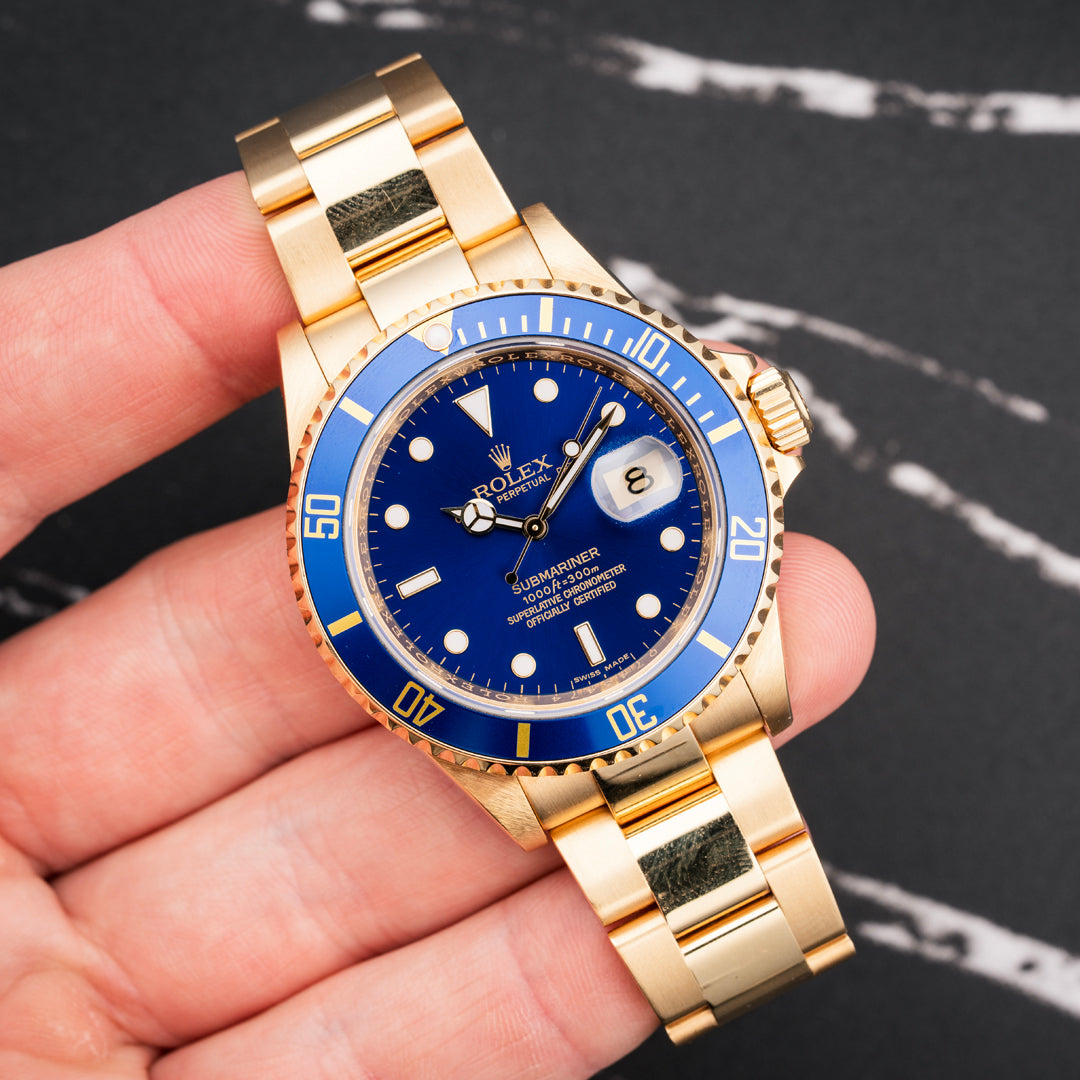 2010 Rolex Submariner Date "Bluesy" Ref. 16618 with Box & Papers