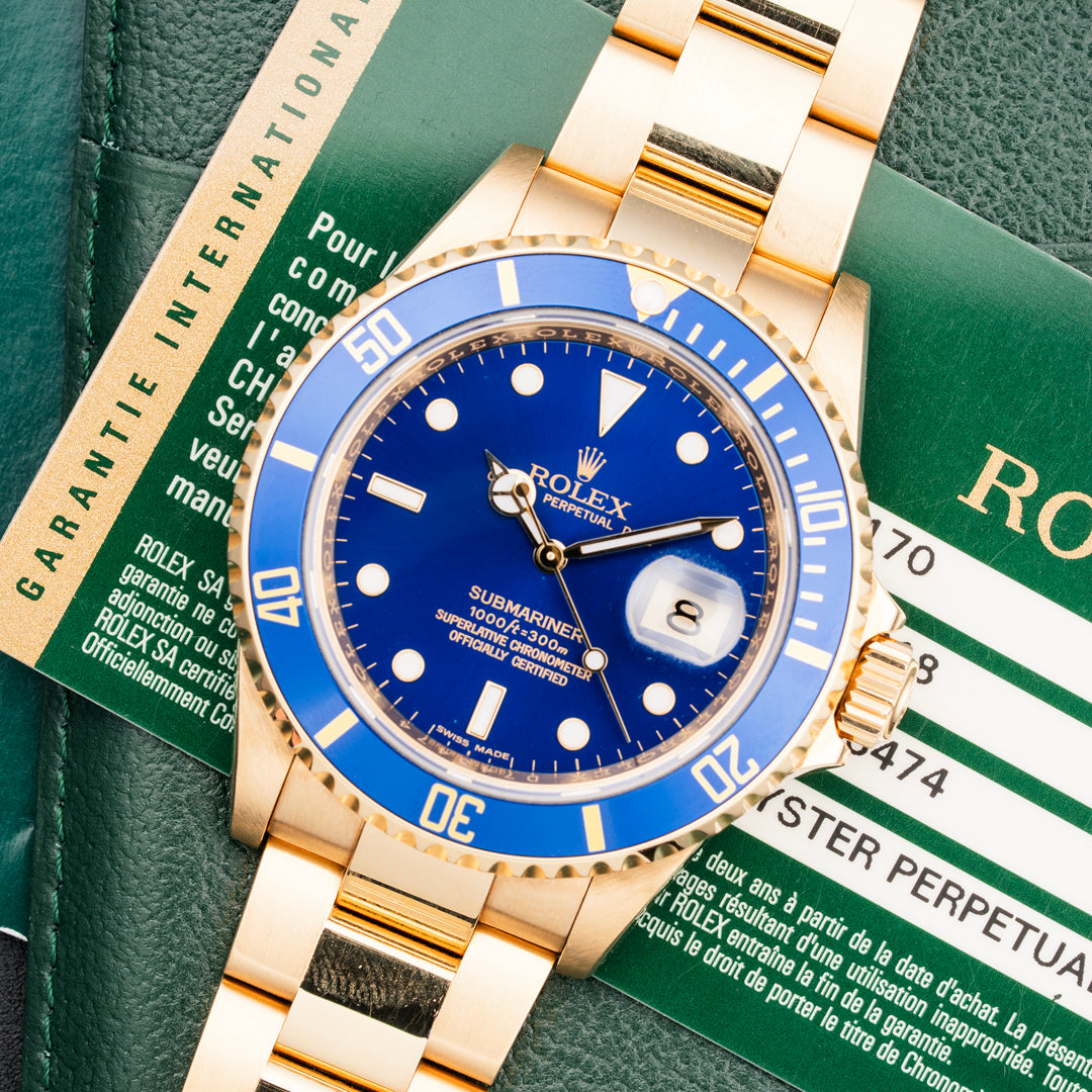 2010 Rolex Submariner Date "Bluesy" Ref. 16618 with Box & Papers
