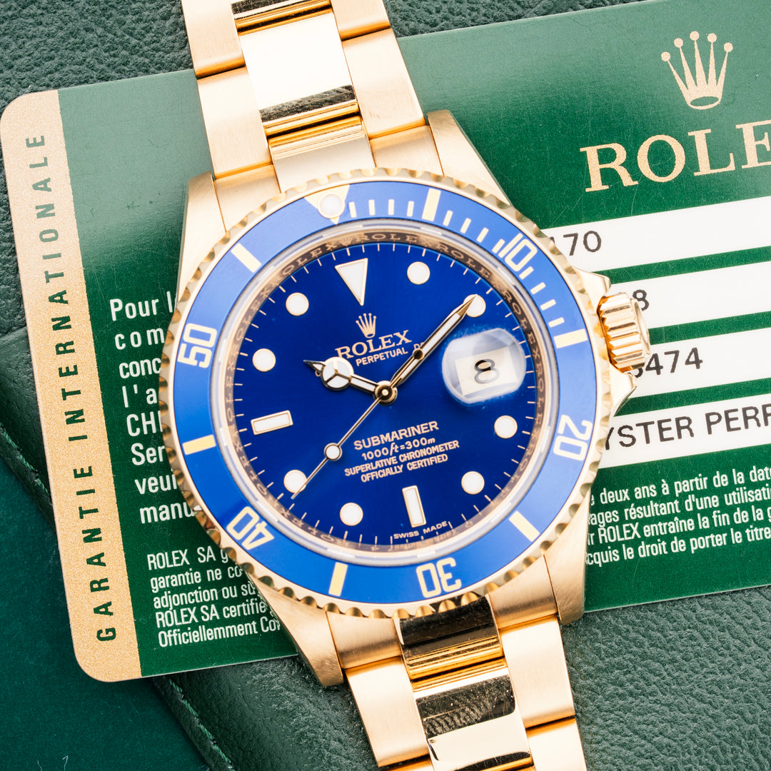 2010 Rolex Submariner Date "Bluesy" Ref. 16618 with Box & Papers