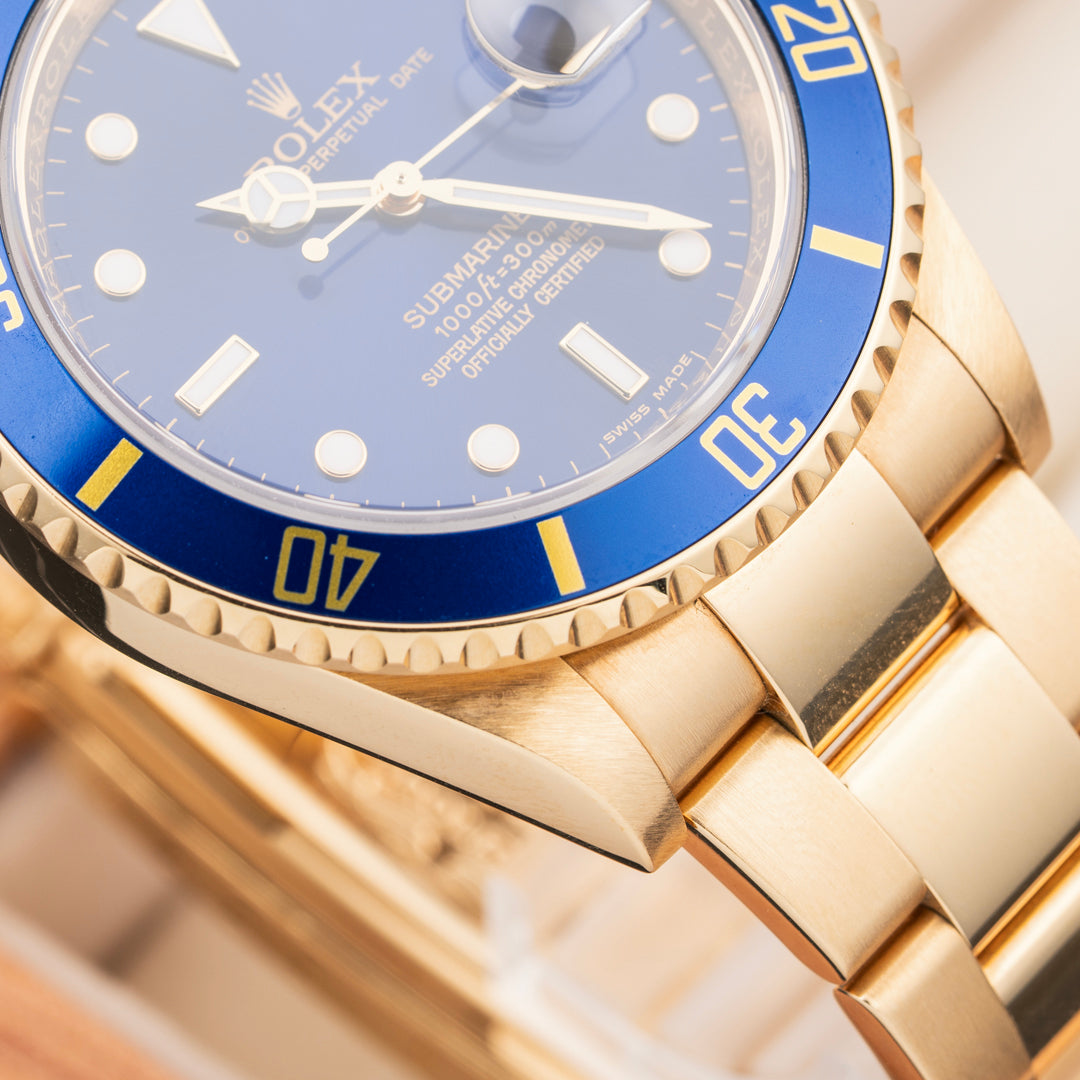 2010 Rolex Submariner Date "Bluesy" Ref. 16618 with Box & Papers