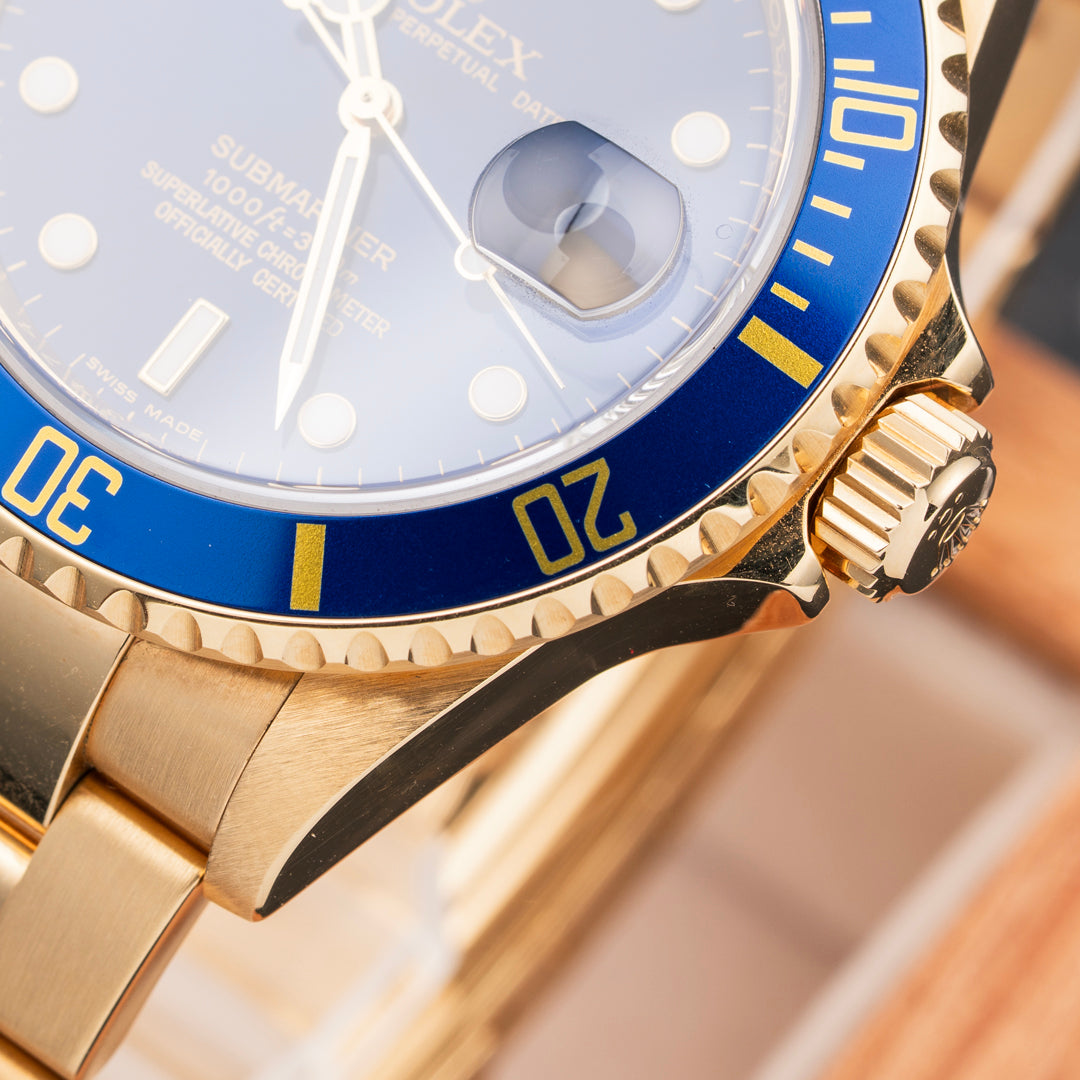 2010 Rolex Submariner Date "Bluesy" Ref. 16618 with Box & Papers