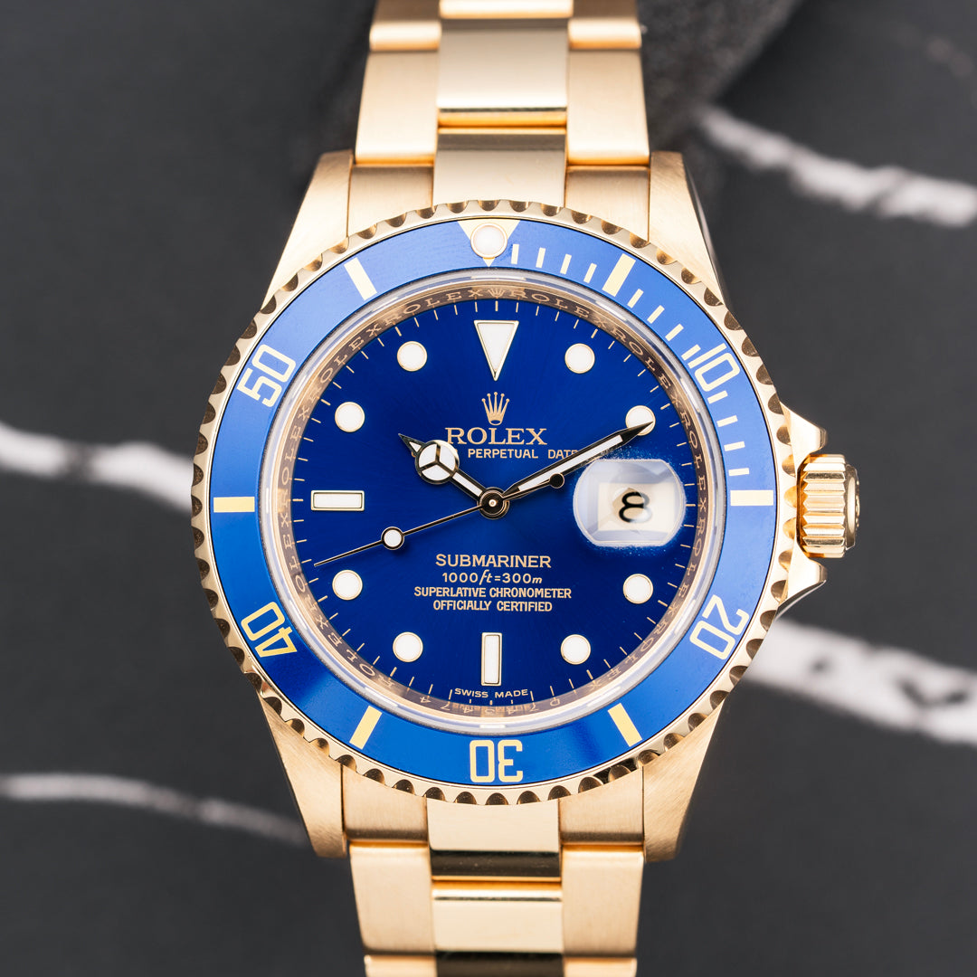2010 Rolex Submariner Date "Bluesy" Ref. 16618 with Box & Papers