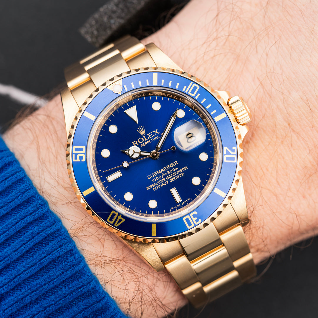 2010 Rolex Submariner Date "Bluesy" Ref. 16618 with Box & Papers