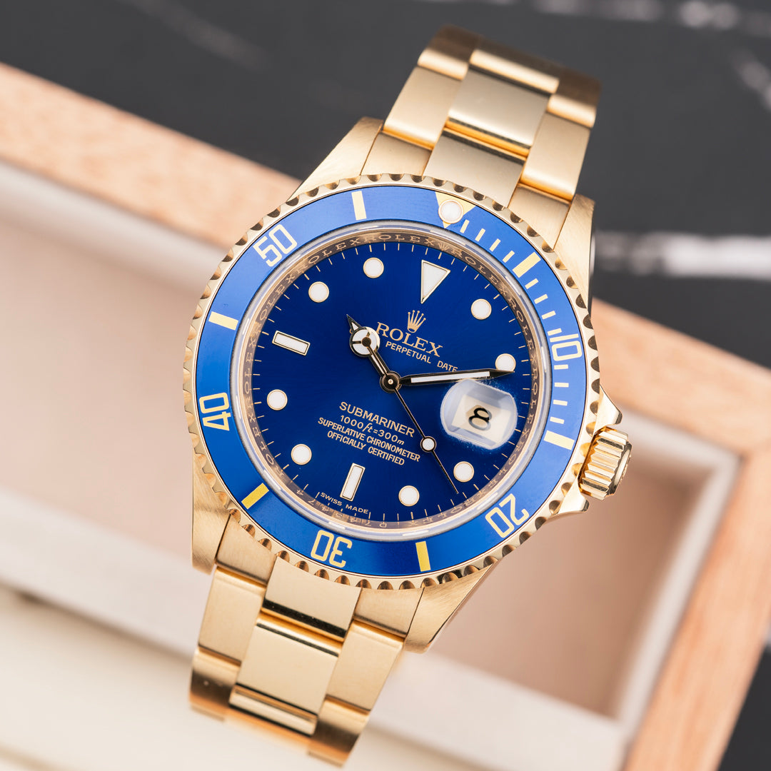 2010 Rolex Submariner Date "Bluesy" Ref. 16618 with Box & Papers