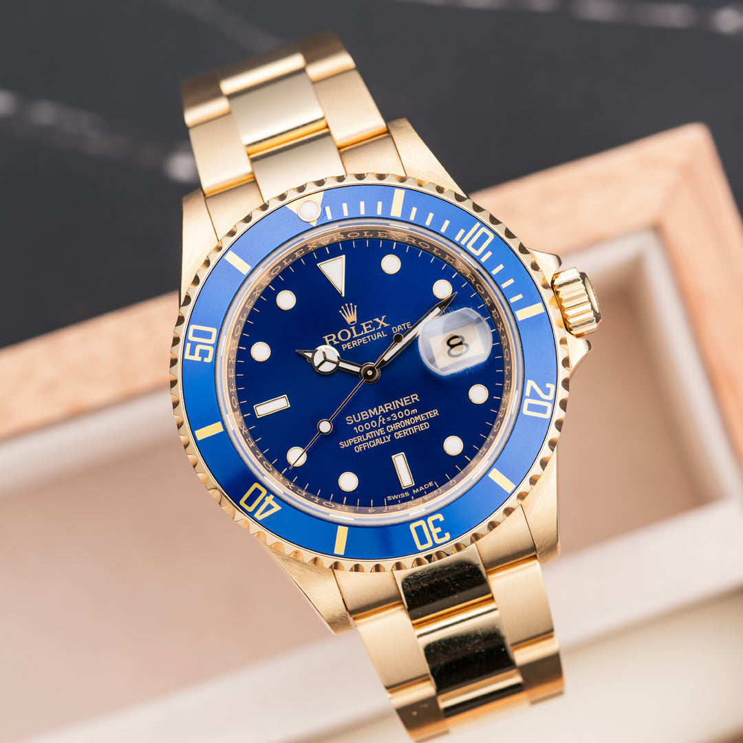 2010 Rolex Submariner Date "Bluesy" Ref. 16618 with Box & Papers