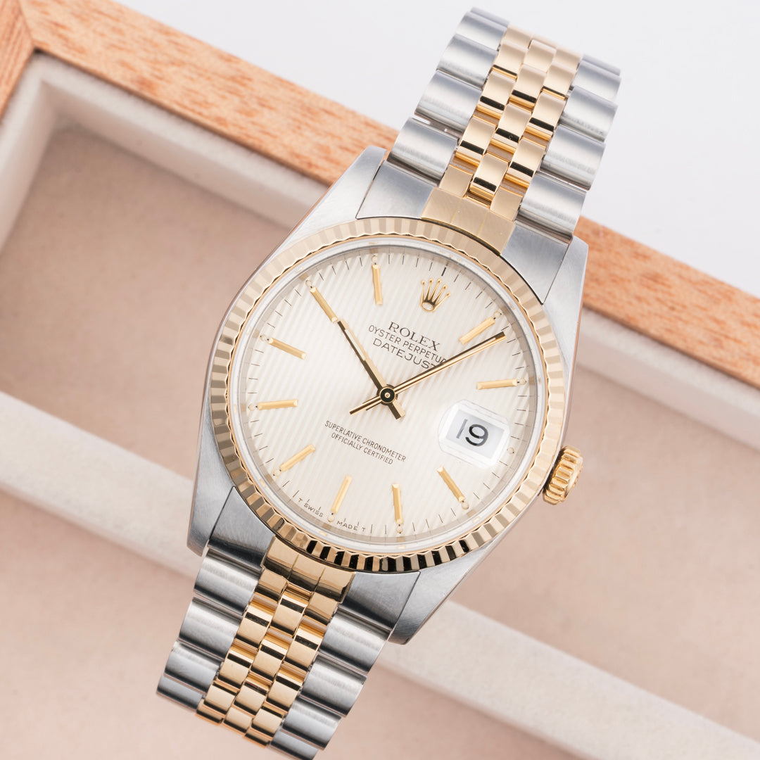 1989 Rolex Datejust Ref. 16233 with Silver Tapestry Dial