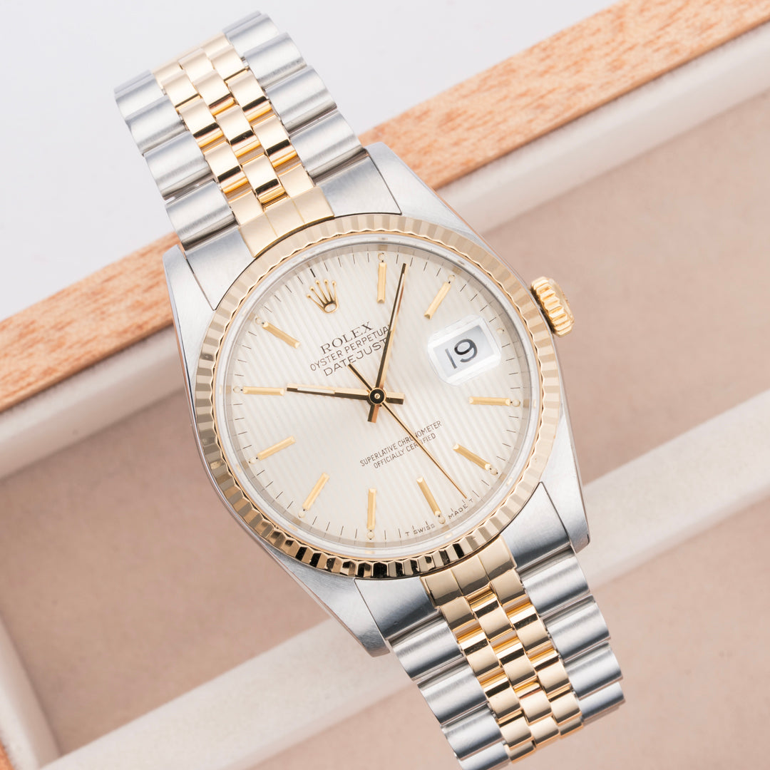 1989 Rolex Datejust Ref. 16233 with Silver Tapestry Dial