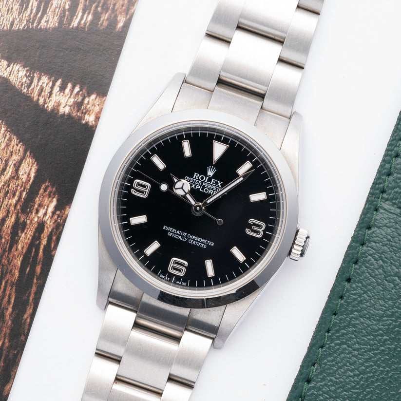 2004 Rolex Explorer Ref. 114270 with Box & Papers Unpolished