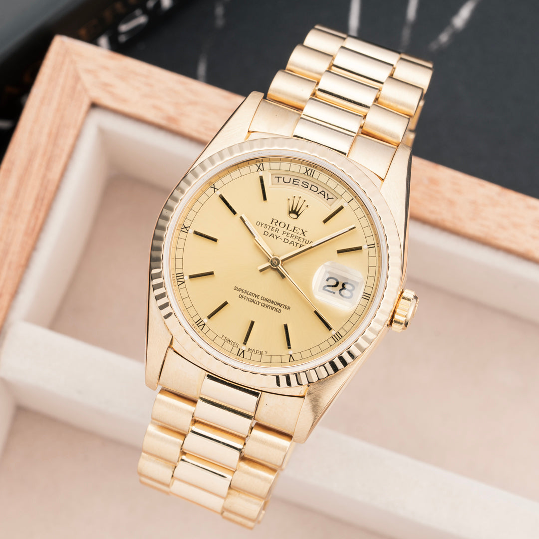 1990 Rolex Day-Date Ref. 18238 with Box & Service