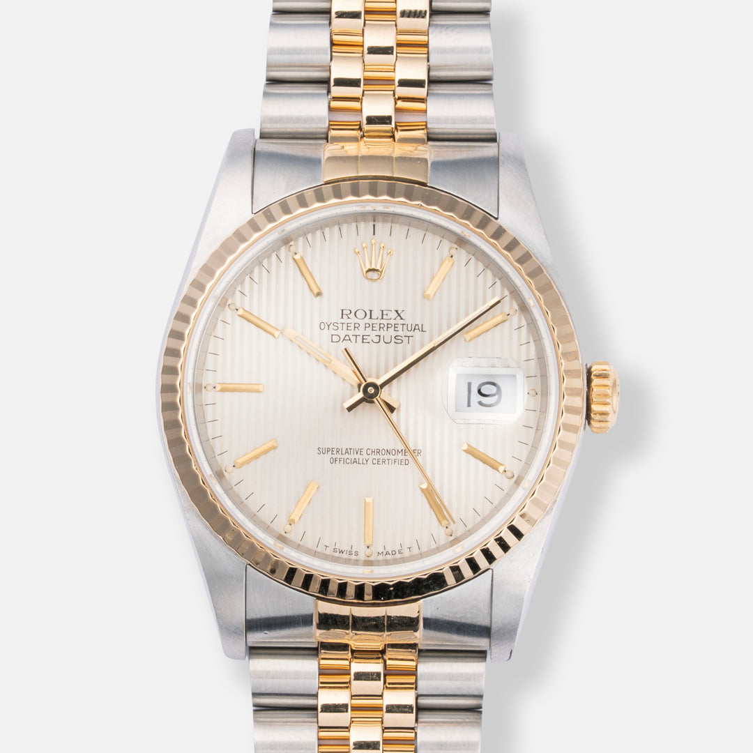 1989 Rolex Datejust Ref. 16233 with Silver Tapestry Dial