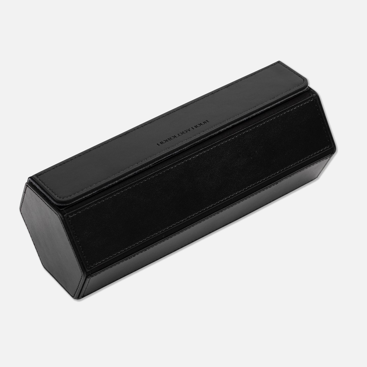 The Hex Leather Three Watch Roll