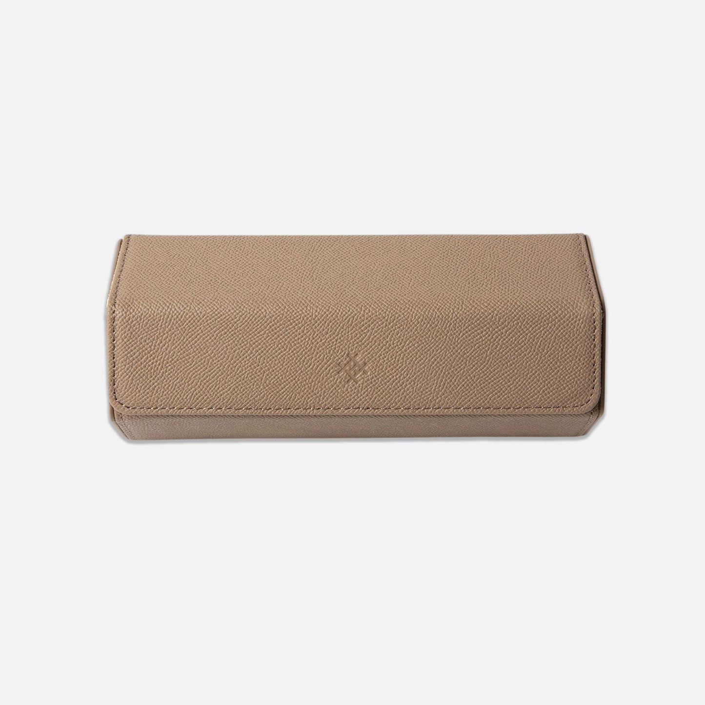 The Hex 2.0 Leather Three Watch Roll in Tan