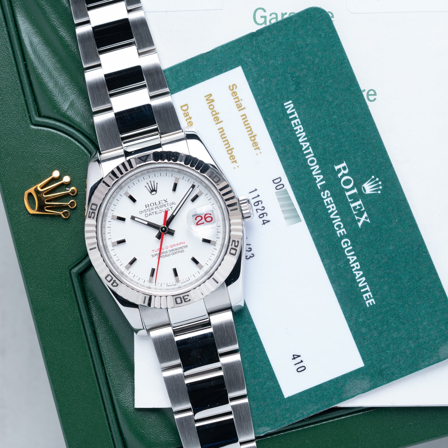 2005 Rolex Datejust Turn-O-Graph Ref. 116264 with Box & Papers 