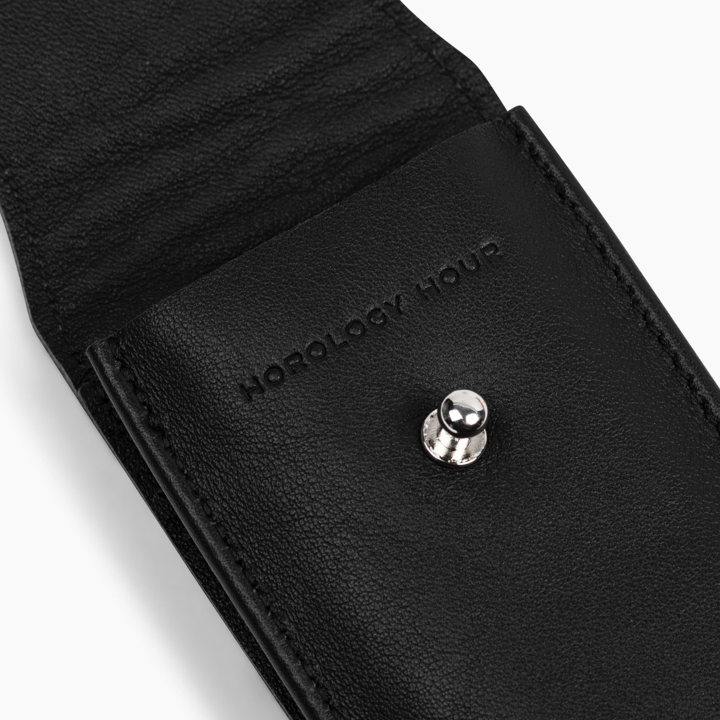 The Lorient Nappa Leather Watch Pouch In Black