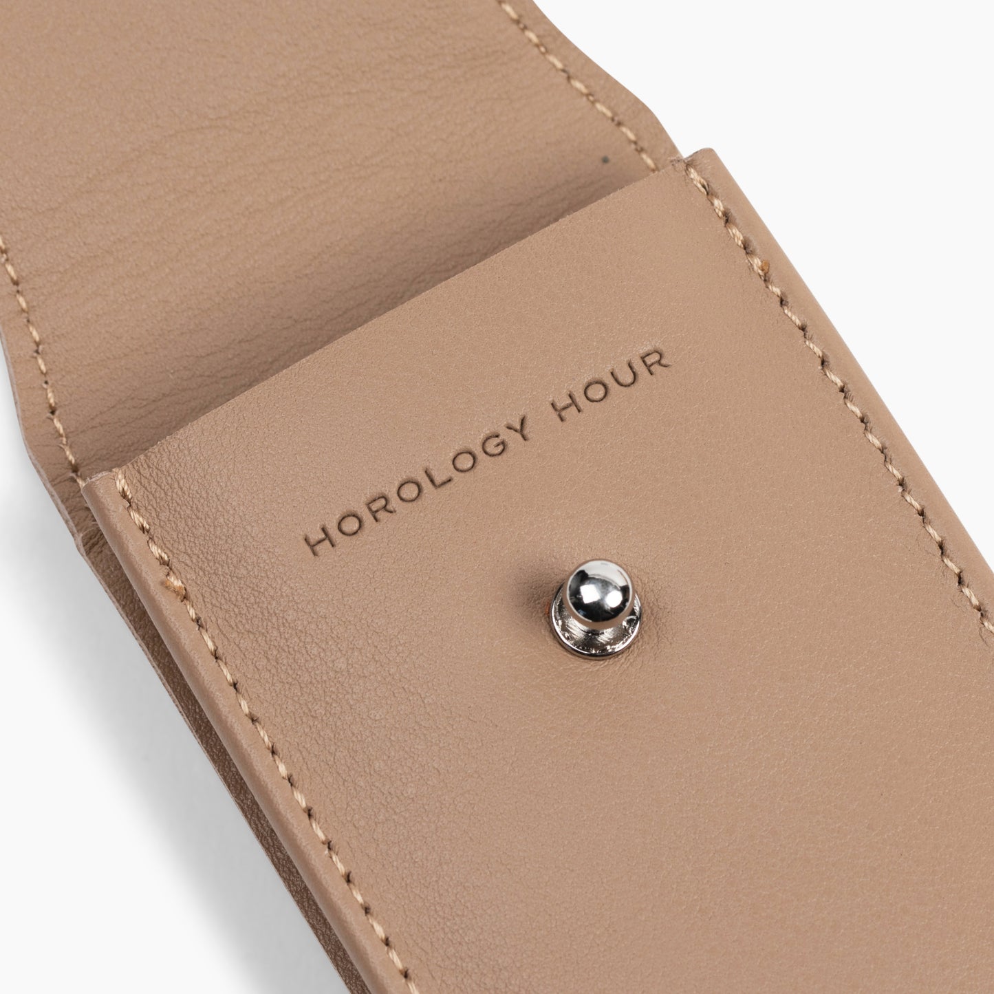 The Lorient Nappa Leather Watch Pouch In Taupe
